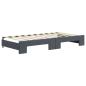 Preview: Tagesbett Ausziehbar mit Schubladen Dunkelgrau 90x190 cm Samt