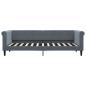 Preview: Tagesbett Ausziehbar mit Schubladen Dunkelgrau 80x200 cm Samt