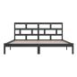 Preview: Massivholzbett Schwarz Kiefer 200x200 cm