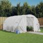 Preview: ARDEBO.de - Gewächshaus mit Stahlrahmen Weiß 12 m² 4x3x2 m