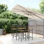 Preview: ARDEBO.de - 5-tlg. Gartenbar-Set Schwarz Poly Rattan & Massivholz Akazie