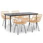 Preview: 5-tlg. Garten-Essgruppe Poly Rattan