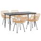 Preview: 5-tlg. Garten-Essgruppe Poly Rattan