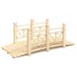 Preview: Gartenbrücke mit Geländer 150x67x56 cm Massivholz Fichte
