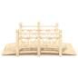 Preview: Gartenbrücke mit Geländer 150x67x56 cm Massivholz Fichte