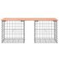 Preview: Gartenbank aus Gabionen 103x44x42 cm Massivholz Douglasie