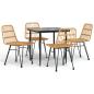 Preview: 5-tlg. Garten-Essgruppe Poly Rattan