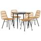 Preview: 5-tlg. Garten-Essgruppe Poly Rattan