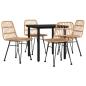 Preview: 5-tlg. Garten-Essgruppe Poly Rattan