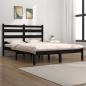 Preview: ARDEBO.de - Massivholzbett Schwarz Kiefer 200x200 cm