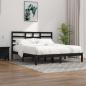 Preview: ARDEBO.de - Massivholzbett Schwarz 200x200 cm