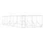 Preview: Outdoor-Hundezwinger Silbern 4x12x2 m Verzinkter Stahl