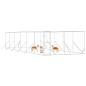 Preview: Outdoor-Hundezwinger Silbern 4x12x2 m Verzinkter Stahl