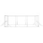 Preview: Outdoor-Hundezwinger Silbern 6x6x2 m Verzinkter Stahl