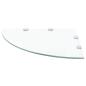 Preview: Eckregale 2 Stk. mit Verchromten Halterungen Glas Transparent