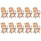 Preview: 11-tlg. Garten-Essgruppe 220x90x75 cm Massivholz Akazie