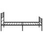 Preview: Bettgestell mit Kopf- und Fußteil Metall Schwarz 80x200 cm