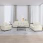 Preview: ARDEBO.de - 3-tlg. Sofagarnitur mit Kissen Creme Samt