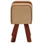 Preview: Sitzbank Turnbock-Design 38 cm Braun Echtleder Massivholz Mango