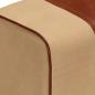 Preview: Sitzbank Turnbock-Design 38 cm Braun Echtleder Massivholz Mango