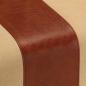 Preview: Sitzbank Turnbock-Design 38 cm Braun Echtleder Massivholz Mango