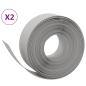 Preview: Rasenkanten 2 Stk. Grau 10 m 20 cm Polyethylen