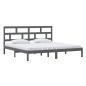 Preview: Massivholzbett Grau Kiefer 200x200 cm