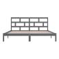 Preview: Massivholzbett Grau Kiefer 200x200 cm