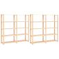 Preview: ARDEBO.de - Lagerregale 5 Böden 2 Stk. 170x38x170cm Massivholz Kiefer 500kg