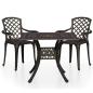 Preview: 3-tlg. Bistro-Set Aluminiumguss Bronzen