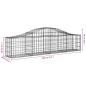Preview: Gabionen mit Hochbogen 3 Stk. 200x30x40/60 cm Verzinktes Eisen