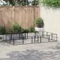 Preview: ARDEBO.de - Hunde-Laufstall 16 Paneele Stahl 60x80 cm Schwarz
