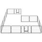 Preview: Hunde-Laufstall 16 Paneele Stahl 60x80 cm Schwarz