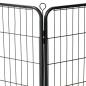 Preview: Hunde-Laufstall 16 Paneele Stahl 60x80 cm Schwarz