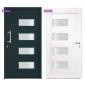 Preview: Haustür Aluminium und PVC Anthrazit 110x210 cm