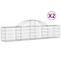Preview: Gabionen mit Hochbogen 2 Stk. 200x30x40/60 cm Verzinktes Eisen