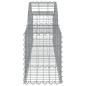 Preview: Gabionen mit Hochbogen 2 Stk. 200x30x40/60 cm Verzinktes Eisen