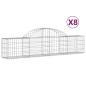 Preview: Gabionen mit Hochbogen 8 Stk. 200x30x40/60 cm Verzinktes Eisen