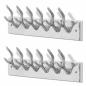 Preview: Garderobenleisten 2 Stk. Silbern Aluminium
