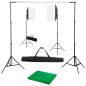 Preview: ARDEBO.de - Fotostudio-Set mit Softboxen und Hintergrundsystem
