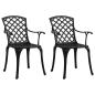 Preview: 3-tlg. Bistro-Set Aluminiumguss Schwarz