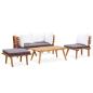 Preview: 5-tlg. Garten-Lounge-Set Massivholz Akazie