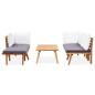 Preview: 5-tlg. Garten-Lounge-Set Massivholz Akazie