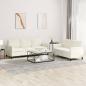 Preview: ARDEBO.de - 2-tlg. Sofagarnitur Creme Samt