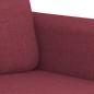 Preview: 3-tlg. Sofagarnitur mit Kissen Weinrot Stoff
