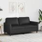 Preview: ARDEBO.de - 2-Sitzer-Sofa Schwarz 140 cm Kunstleder