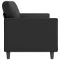 Preview: 3-Sitzer-Sofa Schwarz 180 cm Kunstleder