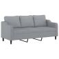 Preview: 3-Sitzer-Sofa Hellgrau 180 cm Stoff