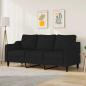 Preview: ARDEBO.de - 3-Sitzer-Sofa Schwarz 180 cm Stoff
