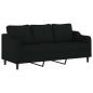 Preview: 3-Sitzer-Sofa Schwarz 180 cm Stoff